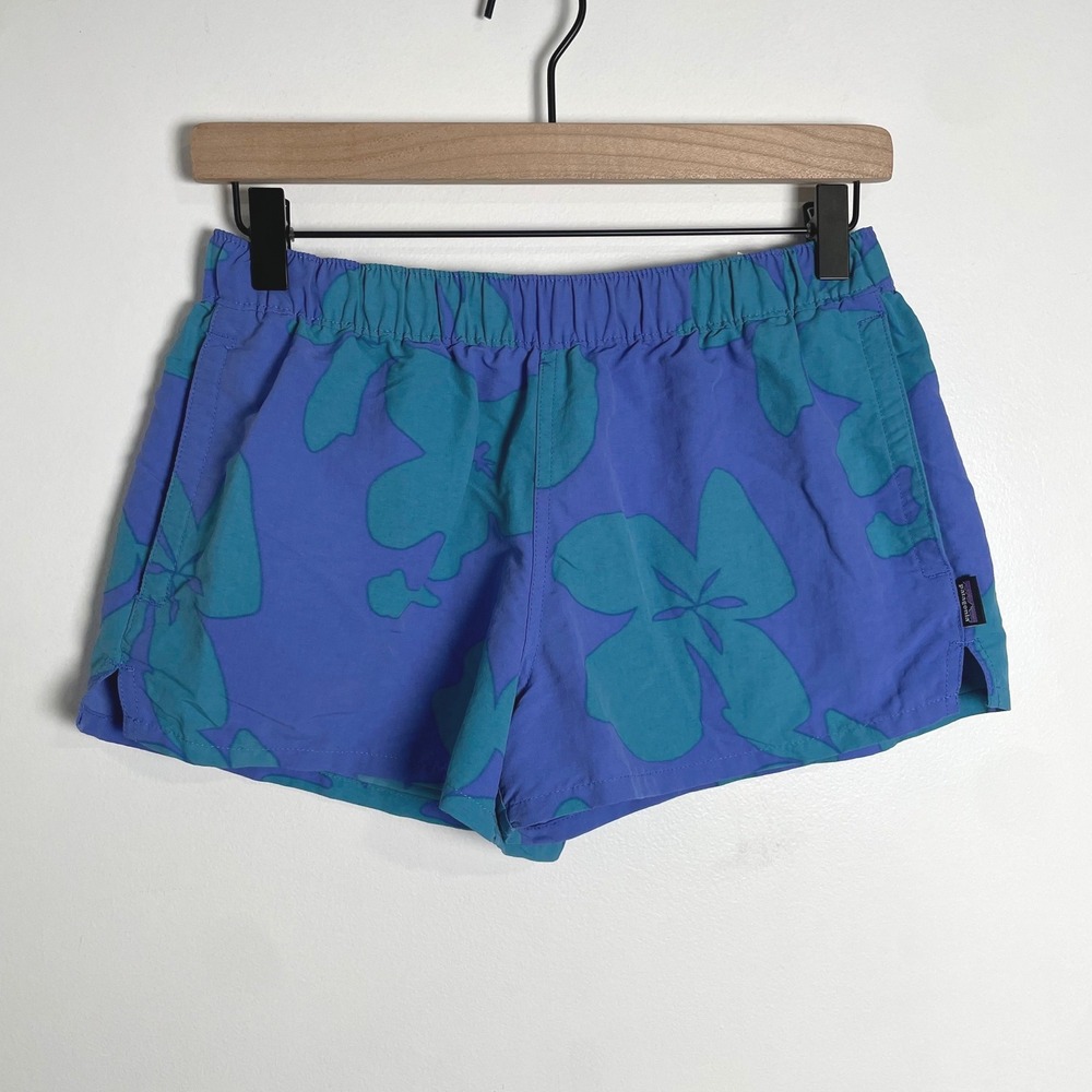 Patagonia Barely Baggies Shorts Womens Small Blue Hiking Outdoor Swim Gorpcore